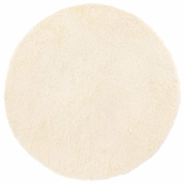Berkfield Home NAVARRA Shaggy High Pile Round Rug, Beige, Diameter: 160 cm
