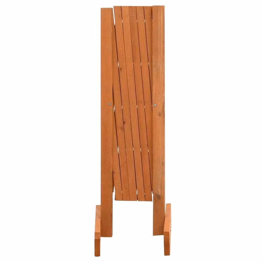 Berkfield Home Garden Orange Wood Trellis Fence Paravent W/H: 120 x 60 cm