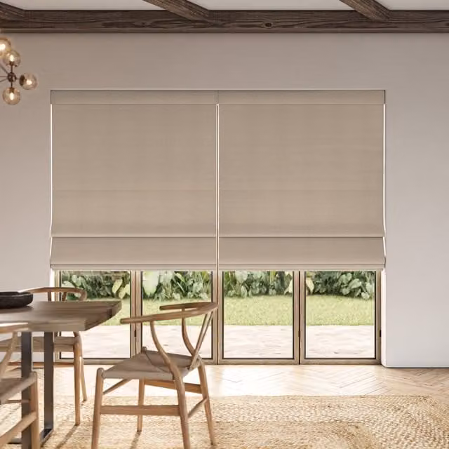 Ante Decor Fortress No Joins Dimout Made To Measure Roman Blind in Caramel