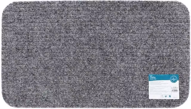 JVL Delta Scraper Door Mat, Grey, W: 40 cm, D: 70 cm – 1