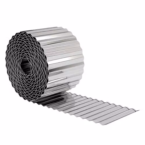 Outsunny Silver Galvanised Steel Metal Garden Edging Border