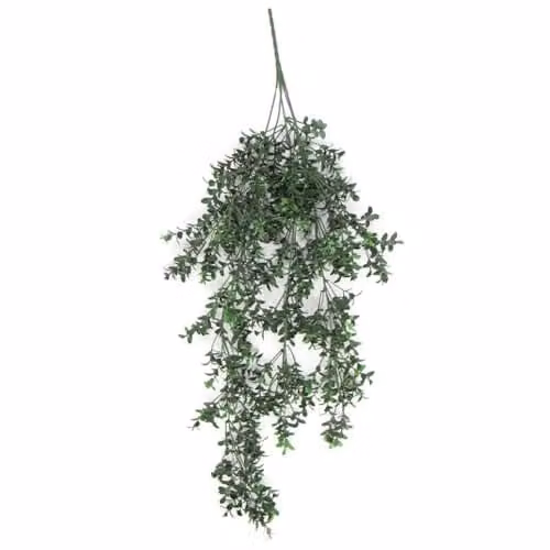 Green Leaf Artificial Hanging Plant, UV and Fire Resistant, 78 cm