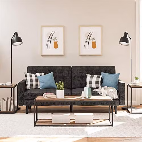 DHP Furniture Quincy Modern Rectangular Coffee Table in Brown Oak Finish – 3