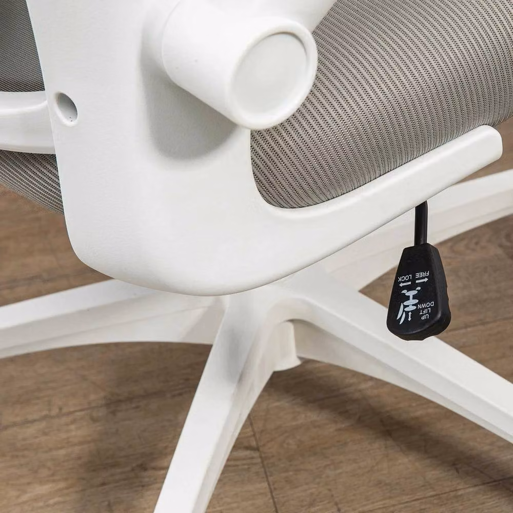 NESTLUNE Ergonomic Office Chair with Headrest and Armrests in Grey Fabric – 2