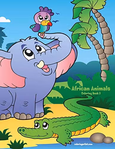 African Animals Coloring Book 3 by Independently Published, Multicolour Paper Edition