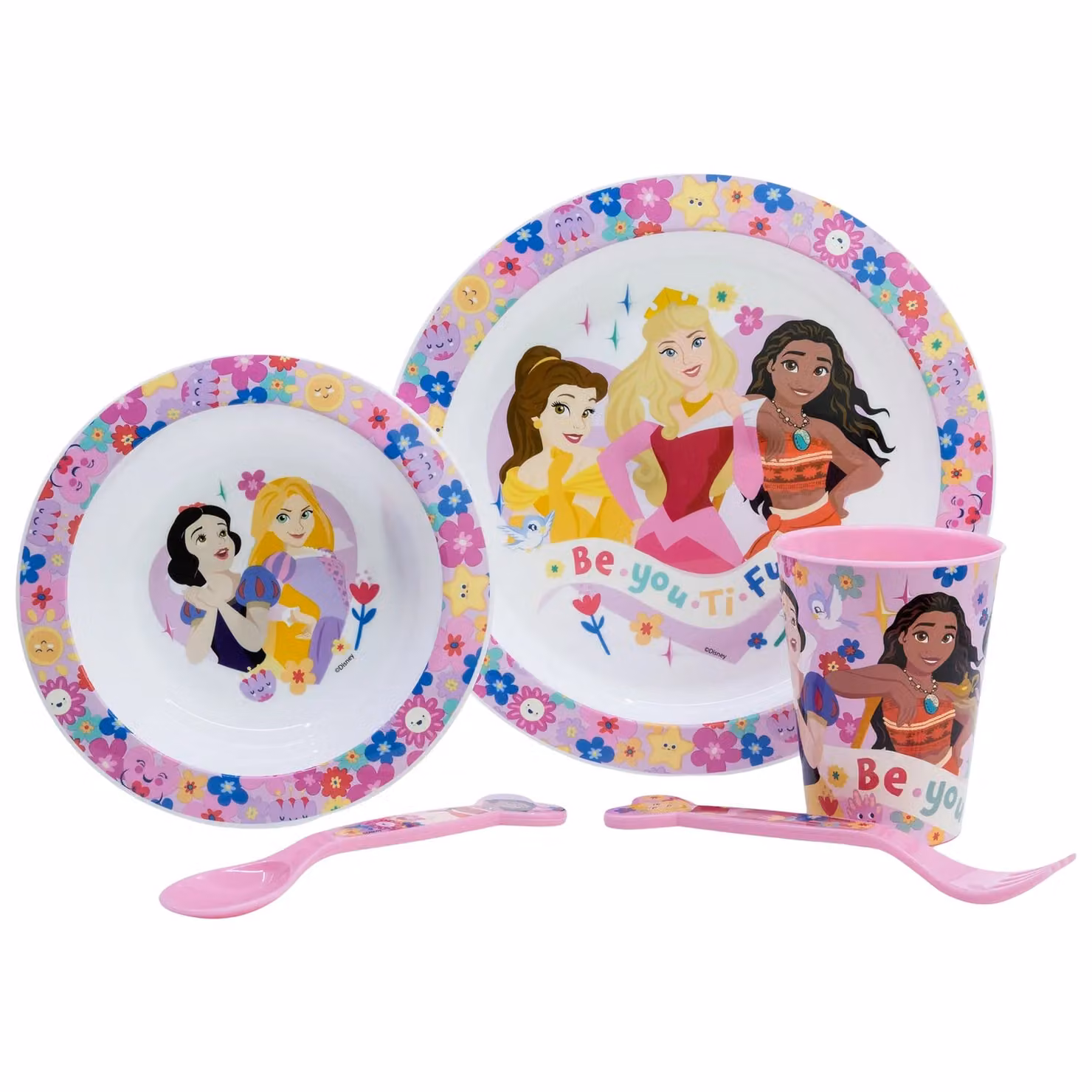 Disney Princess 7 Piece Multicolour Plastic Dinner Set – 2