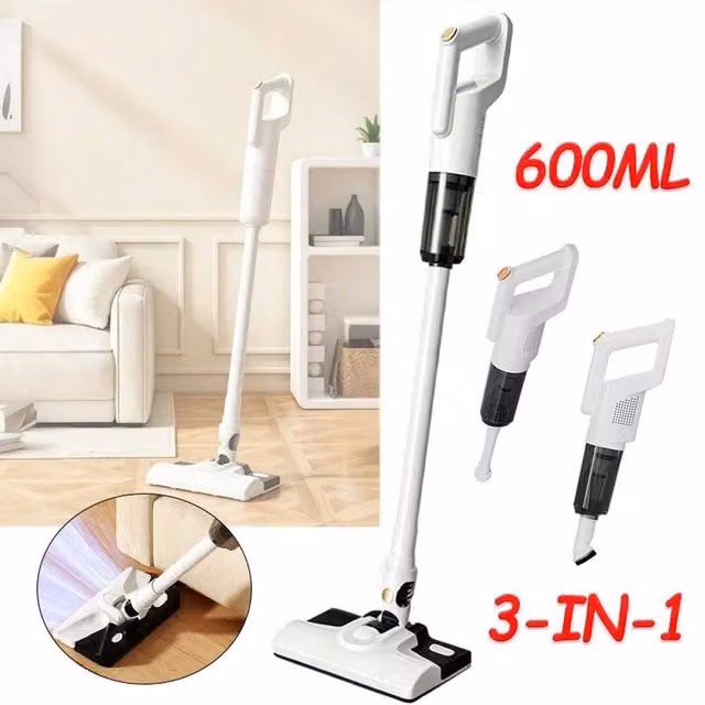 PAWNORA 3 in 1 Cordless Bagless Stick Handheld Vacuum Cleaner in White – 1