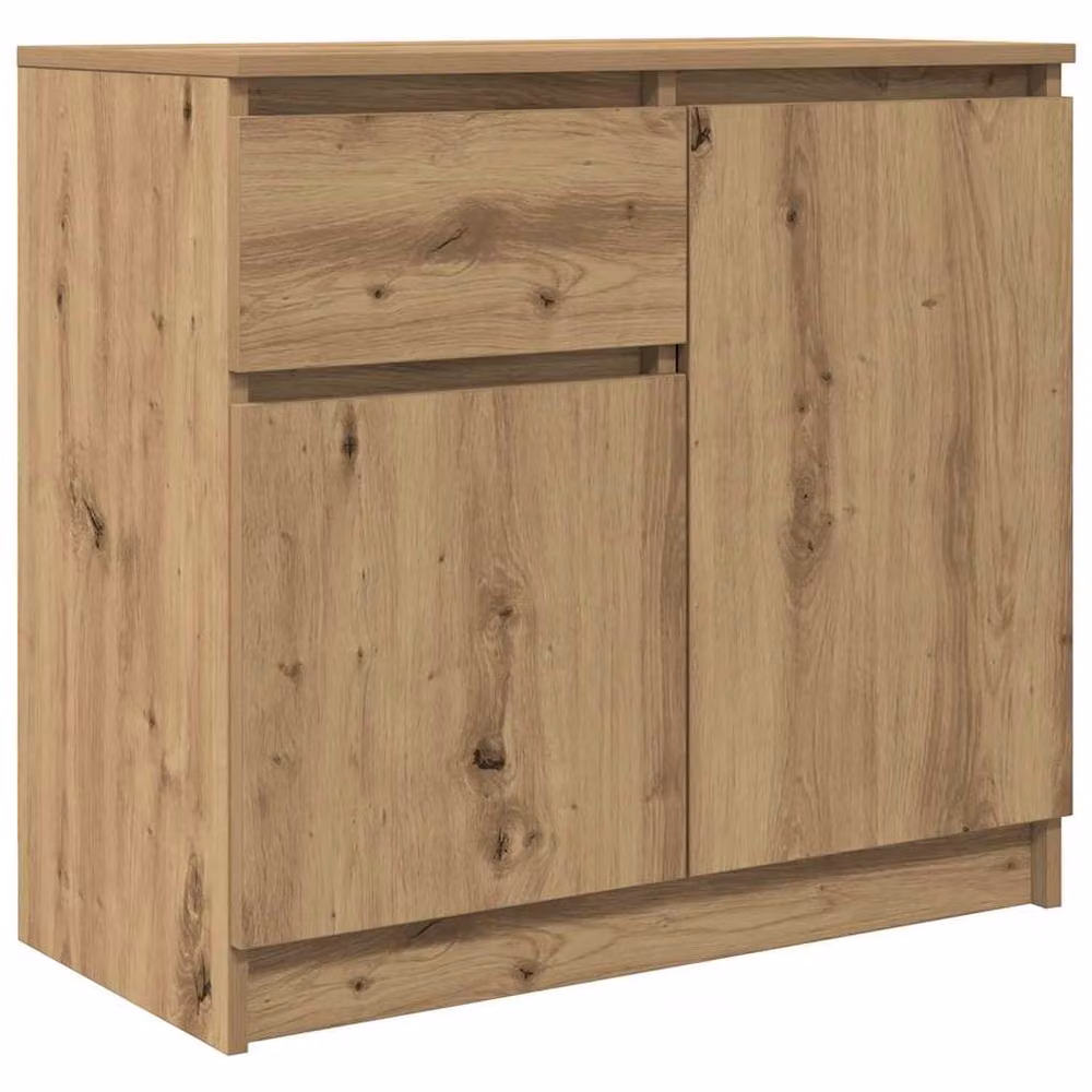 Berkfield Home Artisan Oak Sideboard with Drawer in Brown, W/D/H: 71 x 35 x 65 cm – 2