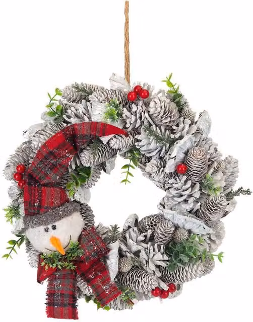VFM e-Store Green Christmas Wreath Decoration, Diameter: 37 cm – 1