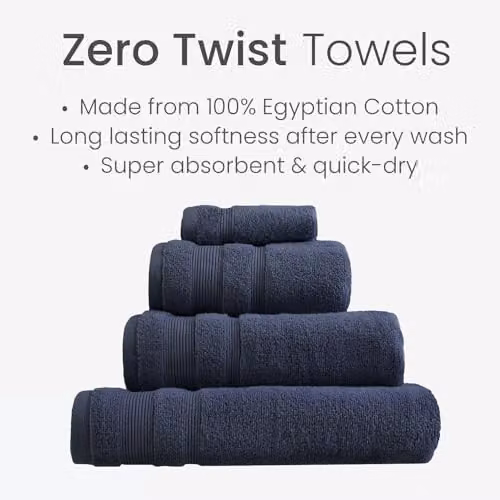 Allure Bath Fashions Blue Cotton Towel Set, Pack of 2, W: 70 cm, L: 120 cm – 2