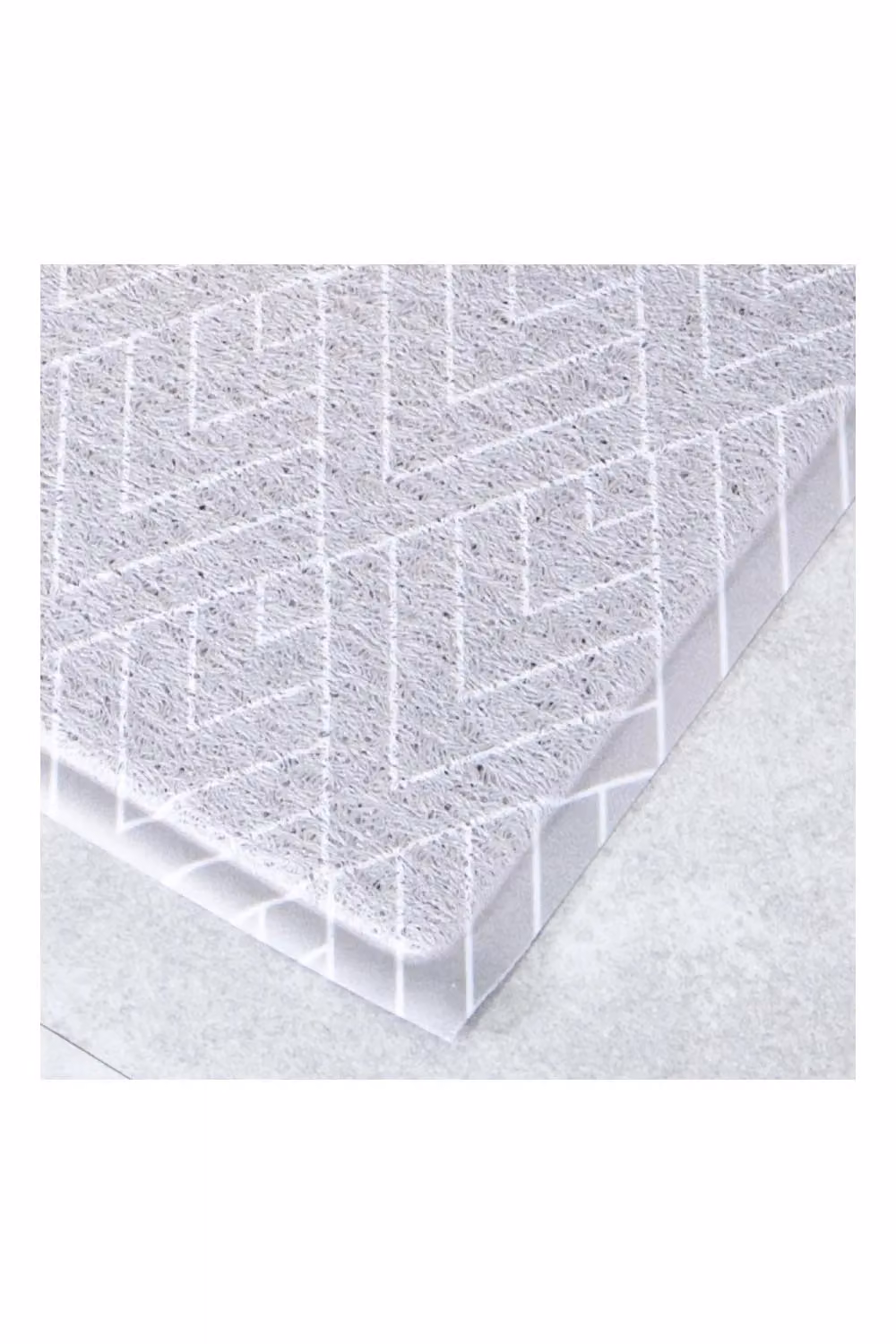 Artsy Mats Grey Geometric Pattern Indoor Outdoor PVC Doormat W/D: 70 x 40 cm – 2