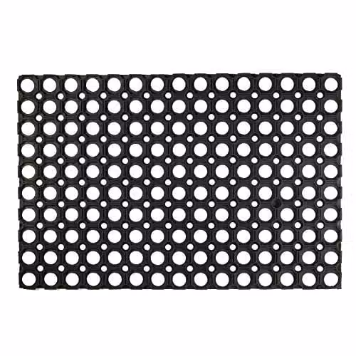 Nicola Spring Heavy Duty Rubber Door Mat, Black, W: 60 cm, D: 40 cm – 1