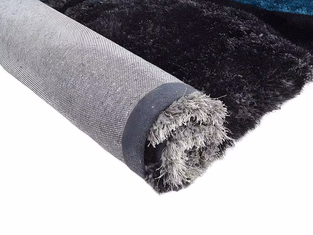 Vente-unique PIETRA Turquoise and Grey Shaggy Rug, W: 160 cm, L: 230 cm – 7