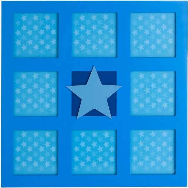 Orsina Interiors Premier Kids Star Multi Photo Wall Frame in Blue