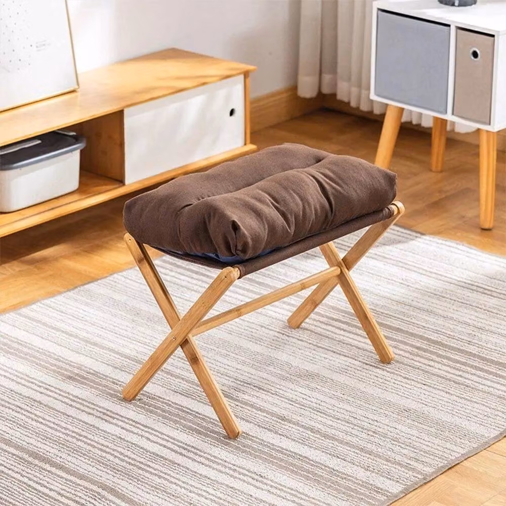 SPETLEK Foldable Under-Desk Footstool Chair in Brown – 2