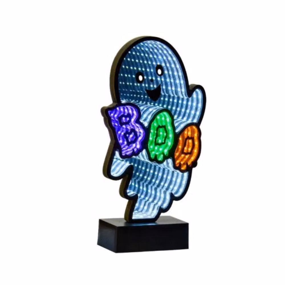 Garden Greatness BooFinity LED Ghost Halloween Decoration with Multicolour Infinity Mirror Effect, H 28.0 cm x W 27.5 cm x D 15.3 cm – 2