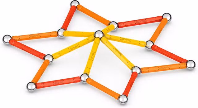 Geomag Classic 42 Magnetic Shapes Creative Building Set with 42 Pieces in White, Transparent and Multicolour