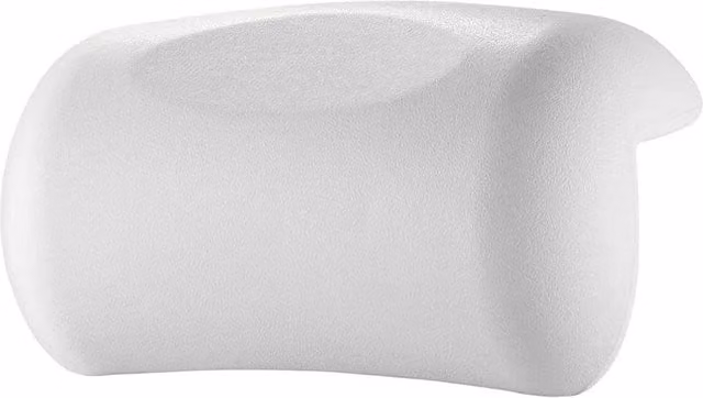 NESTLUNE Waterproof Wedge Bath Pillow for Head and Neck in White