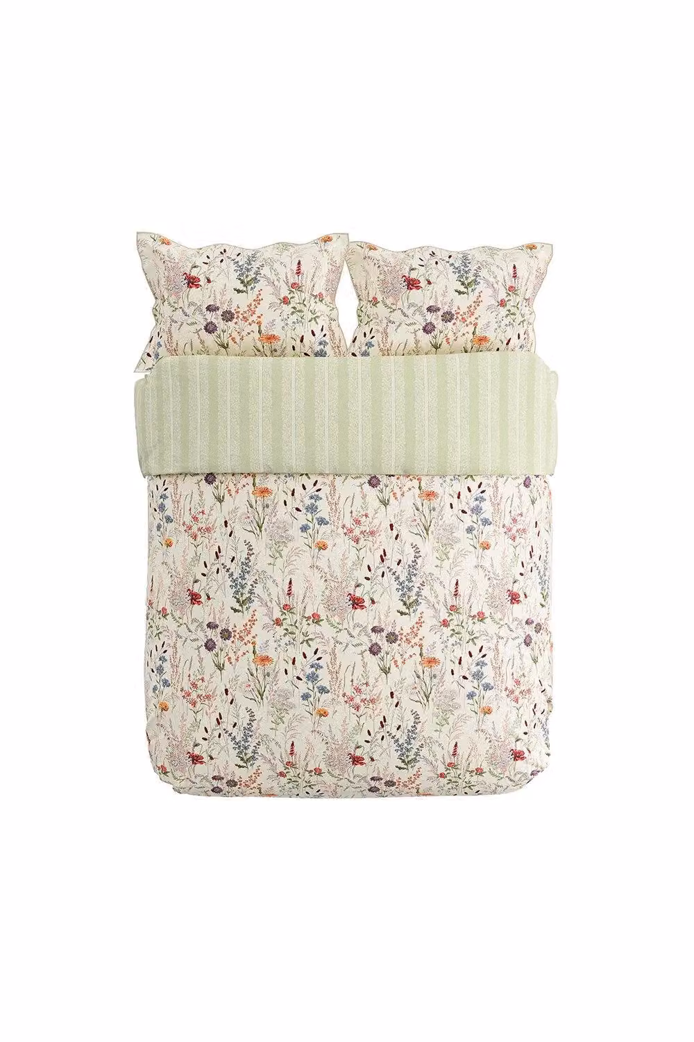 V & A Blythe Meadow Cotton Percale Duvet Cover and Pillowcase Set, Multicolour, W: 200 cm x D: 200 cm – 2