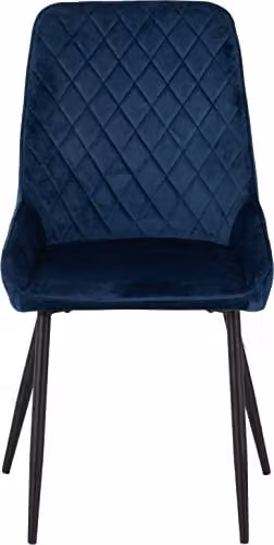 Seconique Athens Round Dining Set with 4 Avery Blue Chairs and Concrete Effect Table – 2