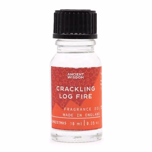 Ancient Wisdom Crackling Log Fire Fragrance Oil, 10ml