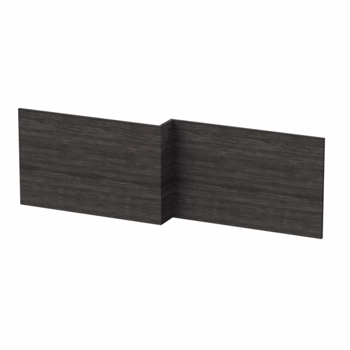 Royal Bathrooms Turin 1700mm Hale Black L Shaped Bath MDF Front Panel in Matt Black