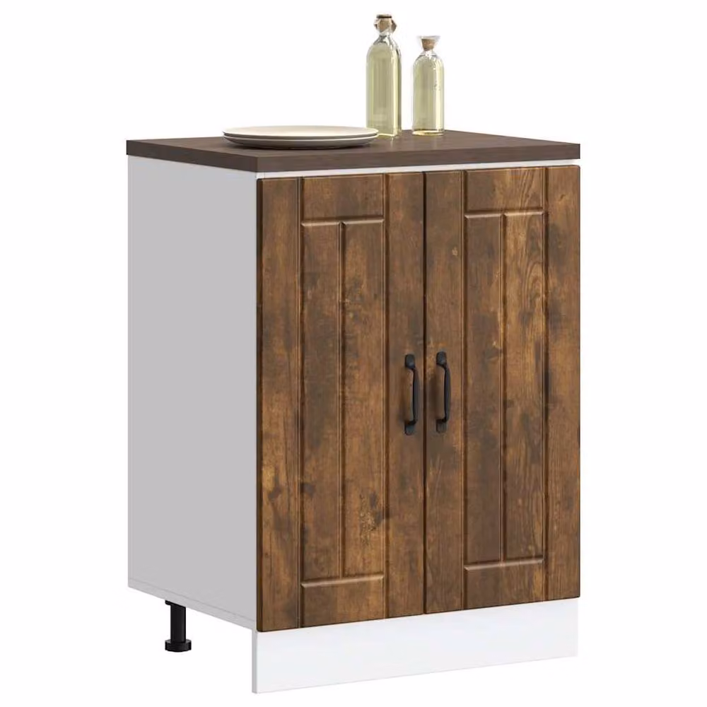 Berkfield Home Lucca Smoked Oak Sink Base Cabinet in Brown – 3