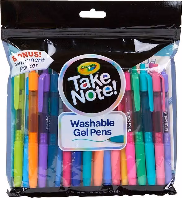 Crayola Washable Coloured Gel Pens, 24 Count, Multicolour