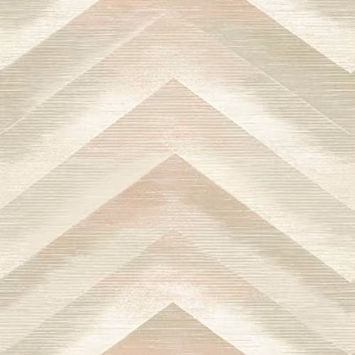 Holden Decor Cascade Geometric Zigzag Metallic Effect Wallpaper in Beige and Gold