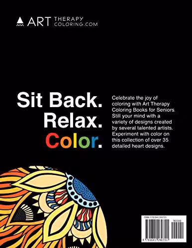 Art Therapy Coloring Book for Seniors with Heart Designs and Patterns in Multicolour – 2