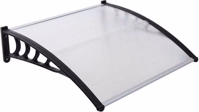 Havendro Clear Polycarbonate Door Canopy Rain Shelter W: 90 cm, D: 120 cm