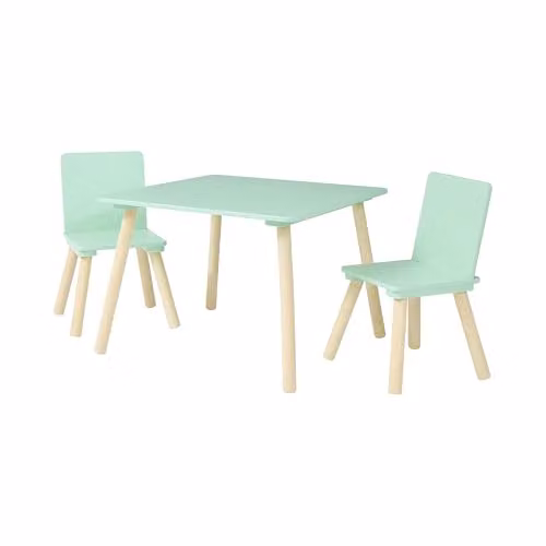 Liberty House Toys Kids Green Table and 2 Chairs Set W/D/H: 60 x 44 x 60 cm – 2