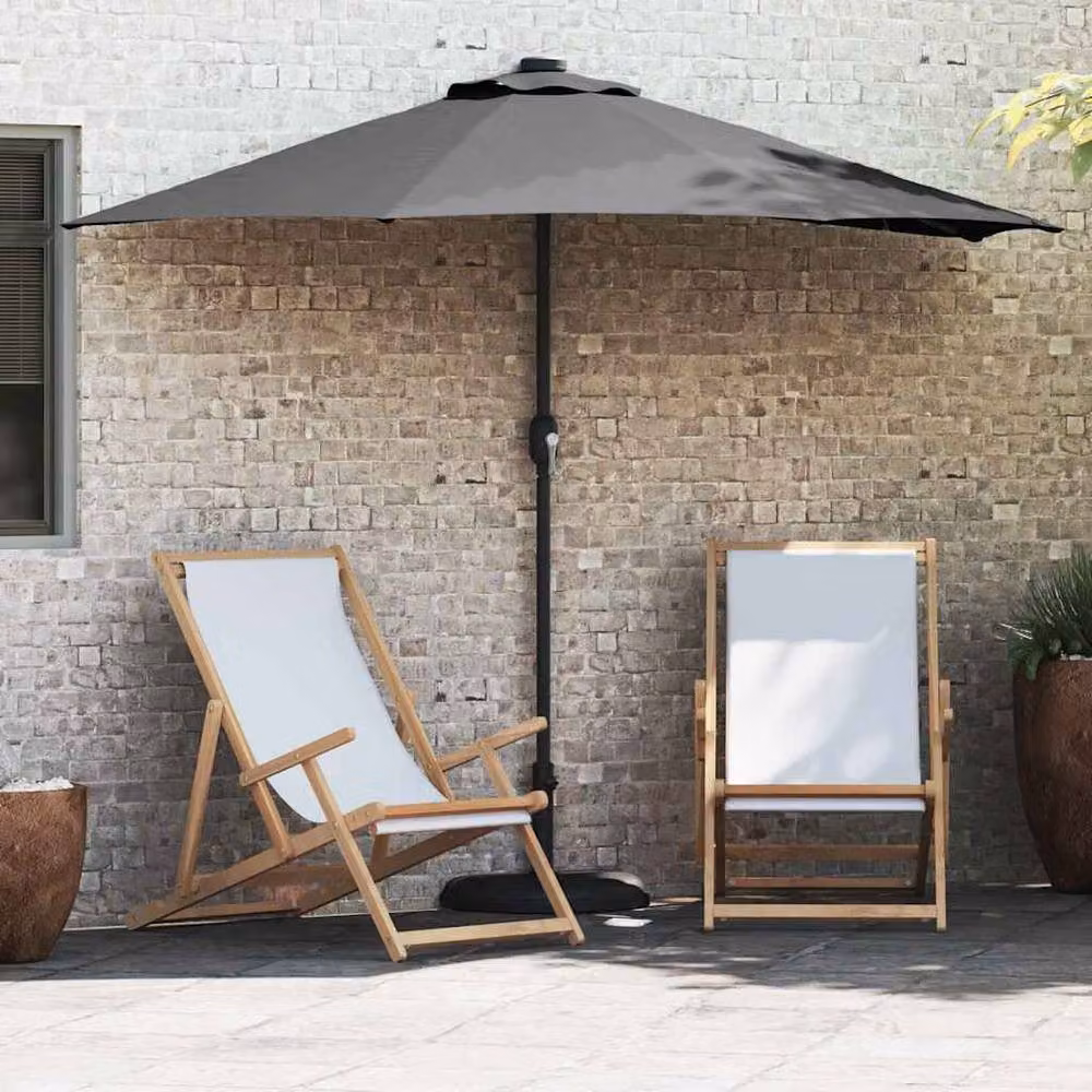 Berkfield Home Modern Large Garden Parasol in Anthracite Charcoal – 2