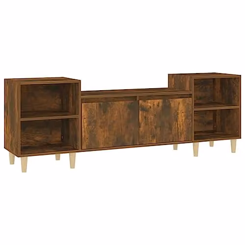 vidaXL Mid Century Revera TV Cabinet in Brown Wood, W/D/H: 160 x 35 x 55 cm – 2