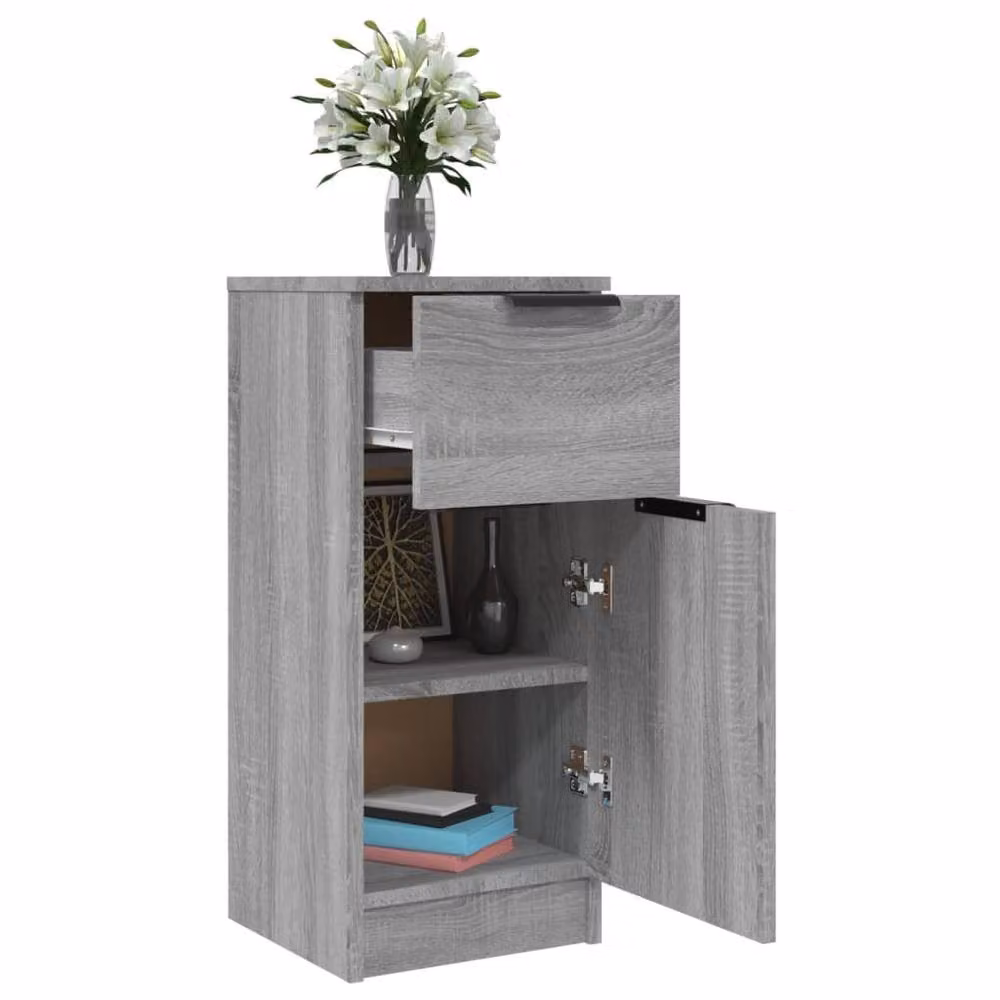 Berkfield Home Grey Sonoma Sideboard in MDF, W/D/H: 30 x 30 x 70 cm – 2
