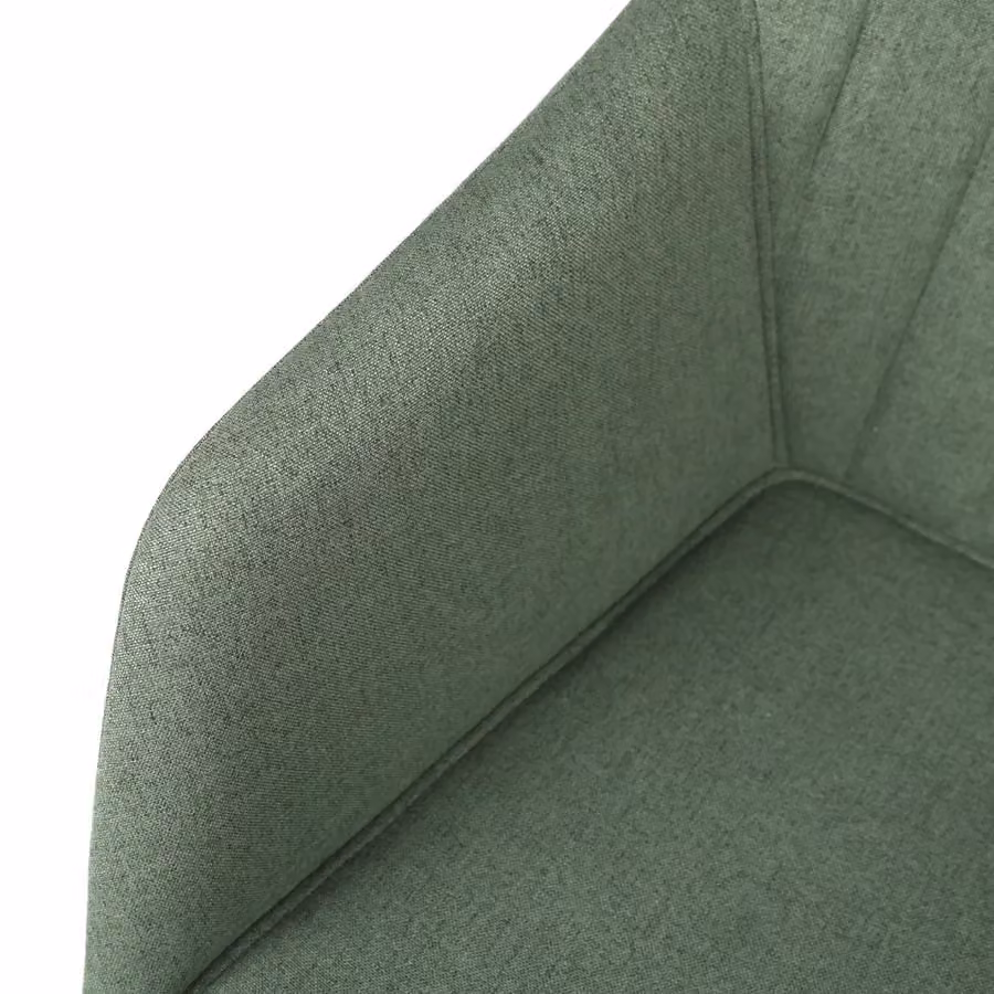 Home Garden Direct Luciano Upholstered Armchair in Green Textured Linen with Rubberwood Frame – 4