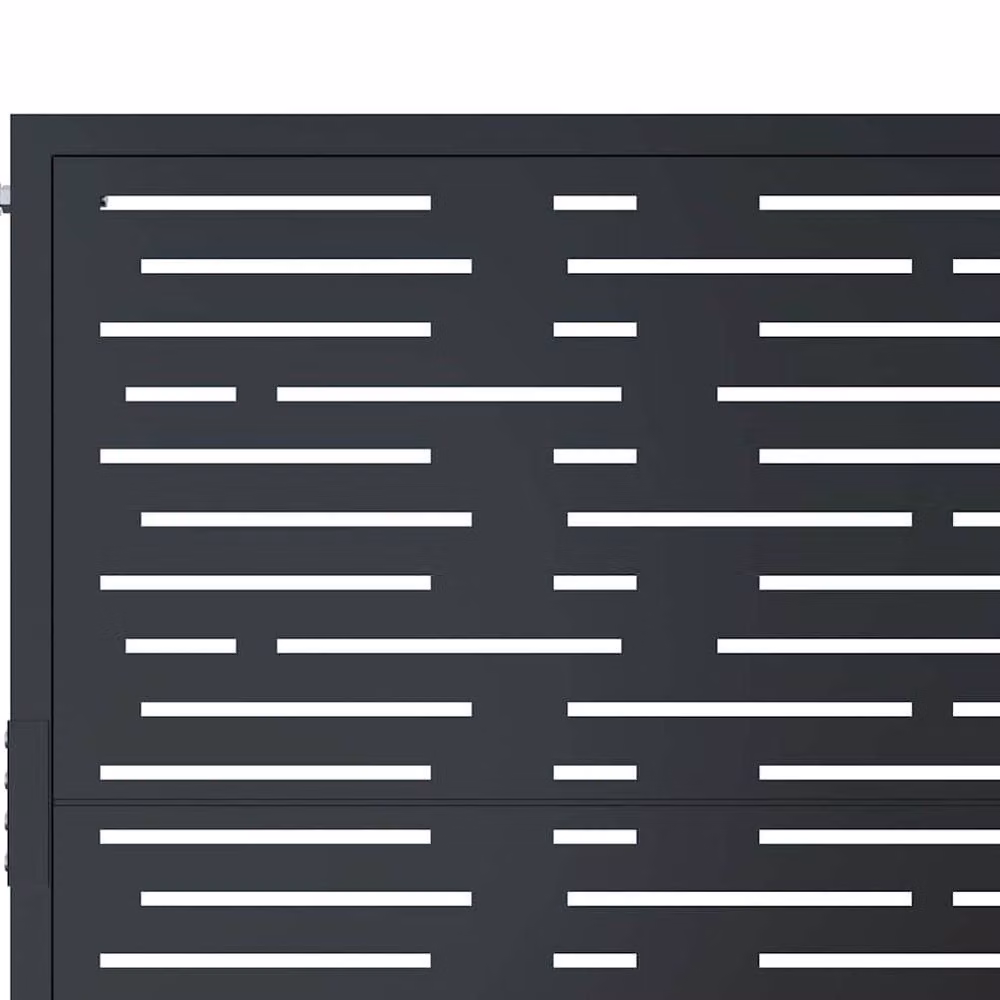 Berkfield Home Anthracite Steel Square Design Garden Swing Gate, W/H: 105 x 180 cm, Dark Grey – 5