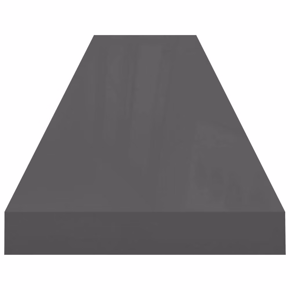 Berkfield Home Floating Wall Shelves, 4 Piece Set, High Gloss Grey, W/D/H: 120 x 23.5 x 4 cm – 4