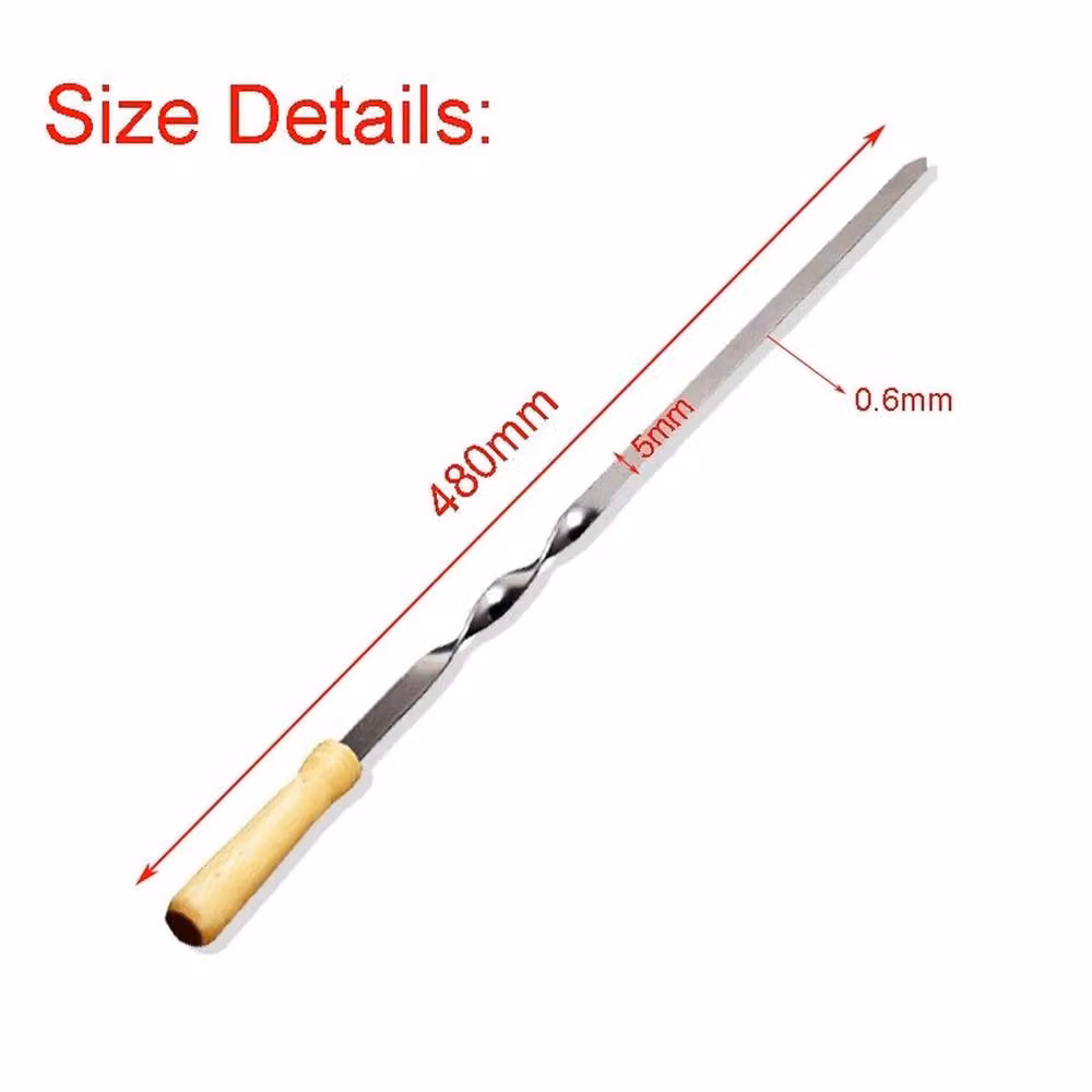 SPETLEK BBQ Skewers with Stainless Steel and Wooden Handles in Silver – 2