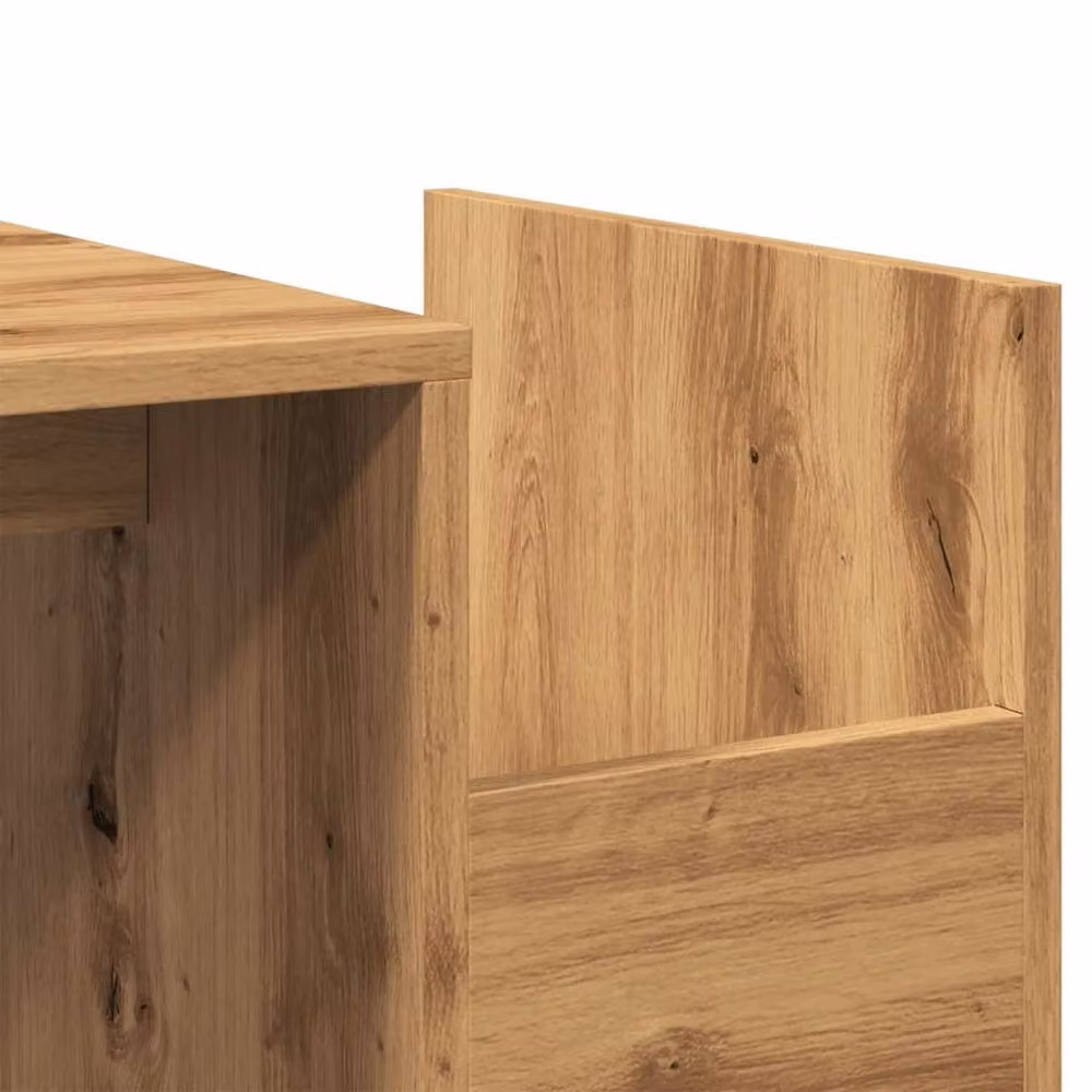 Berkfield Home Artisan Oak Coffee Table in Brown, W/D/H: 90 x 45 x 35 cm – 4