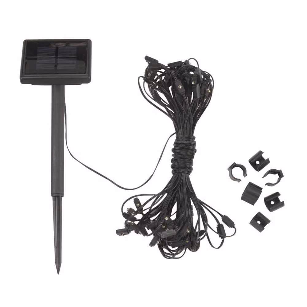 Smart Garden Solar Powered 140 LED Gazebo String Lights in Black with Warm White Light – 3