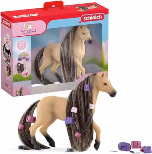 Schleich Horse Club Sofia's Beauties Andalusian Mare Hair Brushing Playset, Multicolour