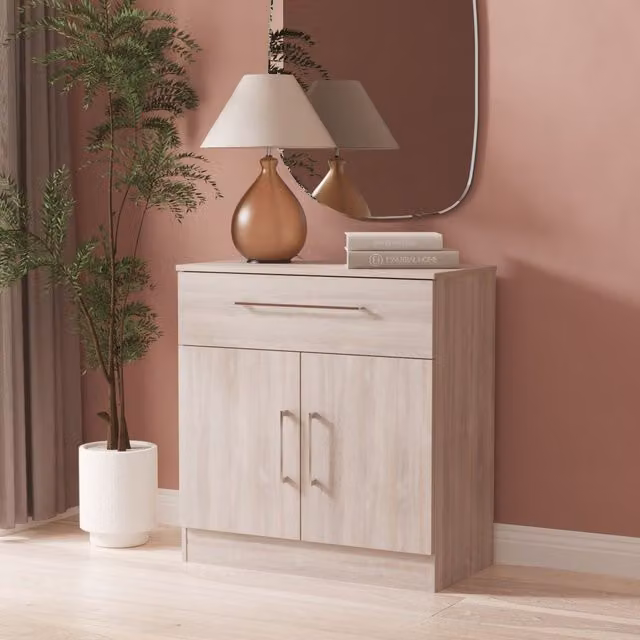 Ready Assembled 2 U Gloucester 2 Door and 1 Drawer Sideboard in Light Grey – 1