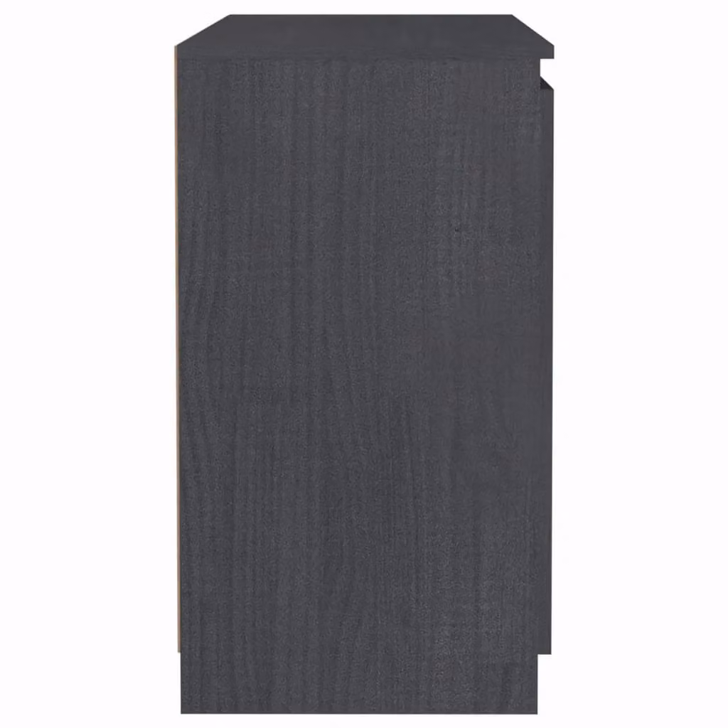Berkfield Home Grey Solid Pinewood Side Cabinet W/D/H: 60 x 36 x 65 cm – 3