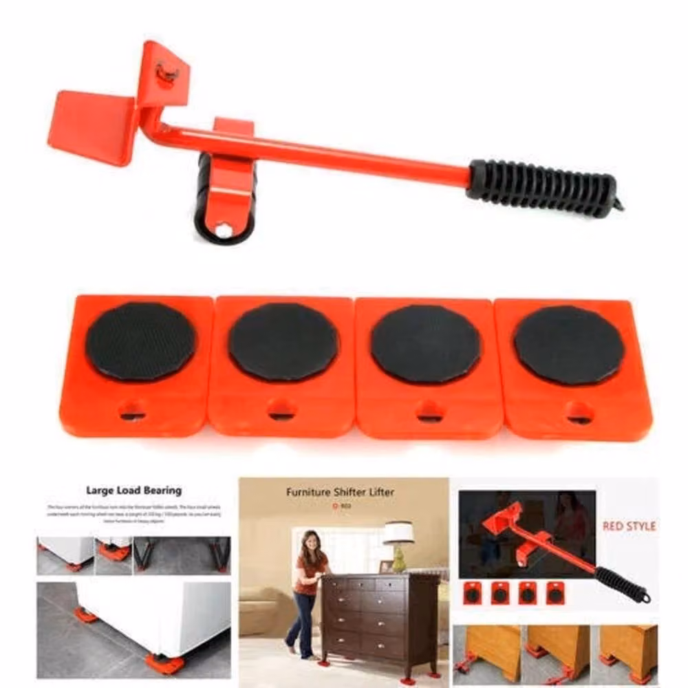 Havendro Heavy Duty Furniture Lifter and Slider Moving Tool Set in Red – 4