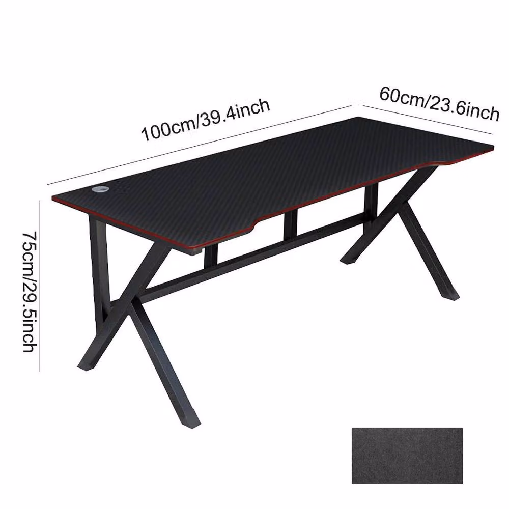 SPETLEK Black Computer Desk for Home Office, W/D/H: 120 x 60 x 75 cm – 2