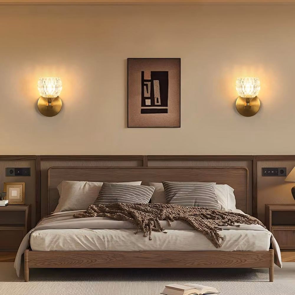 Pheashine Elegant Gold Wall Light with Transparent Glass Shade, G9 7W, W/D/H: 15 x 12 x 19 cm – 3