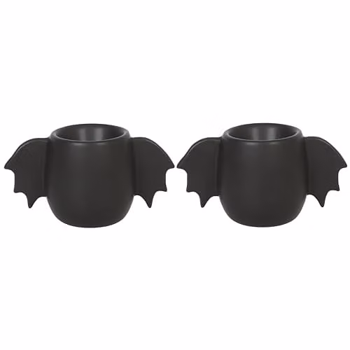 KDMD Bat Wing Egg Cup Set in Black