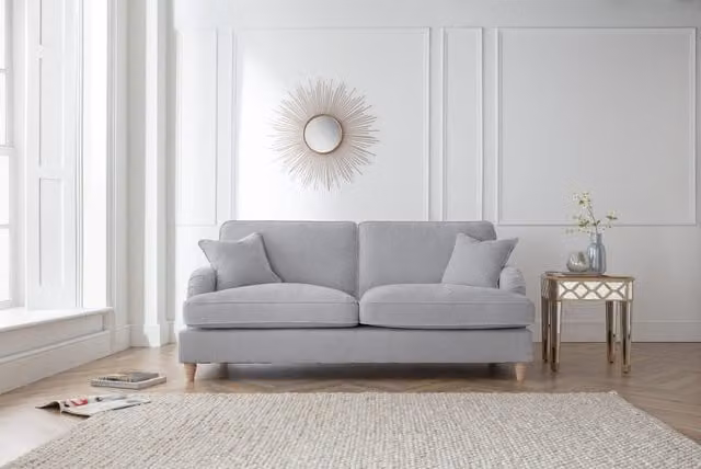 The Great Sofa Company Orla 3 Seater Sofa in Manhattan Navy and Light Grey