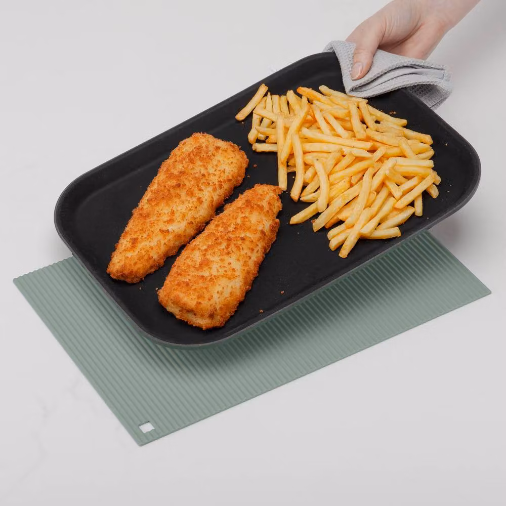 Zeal Jumbo Rectangular Silicone Kitchen Trivet Mat, Non-Slip Worktop Protector, Green – 2